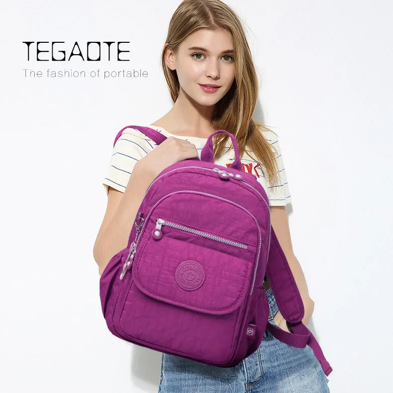 Classic Trendy Lightweight Nylon Washed Unisex Backpacks