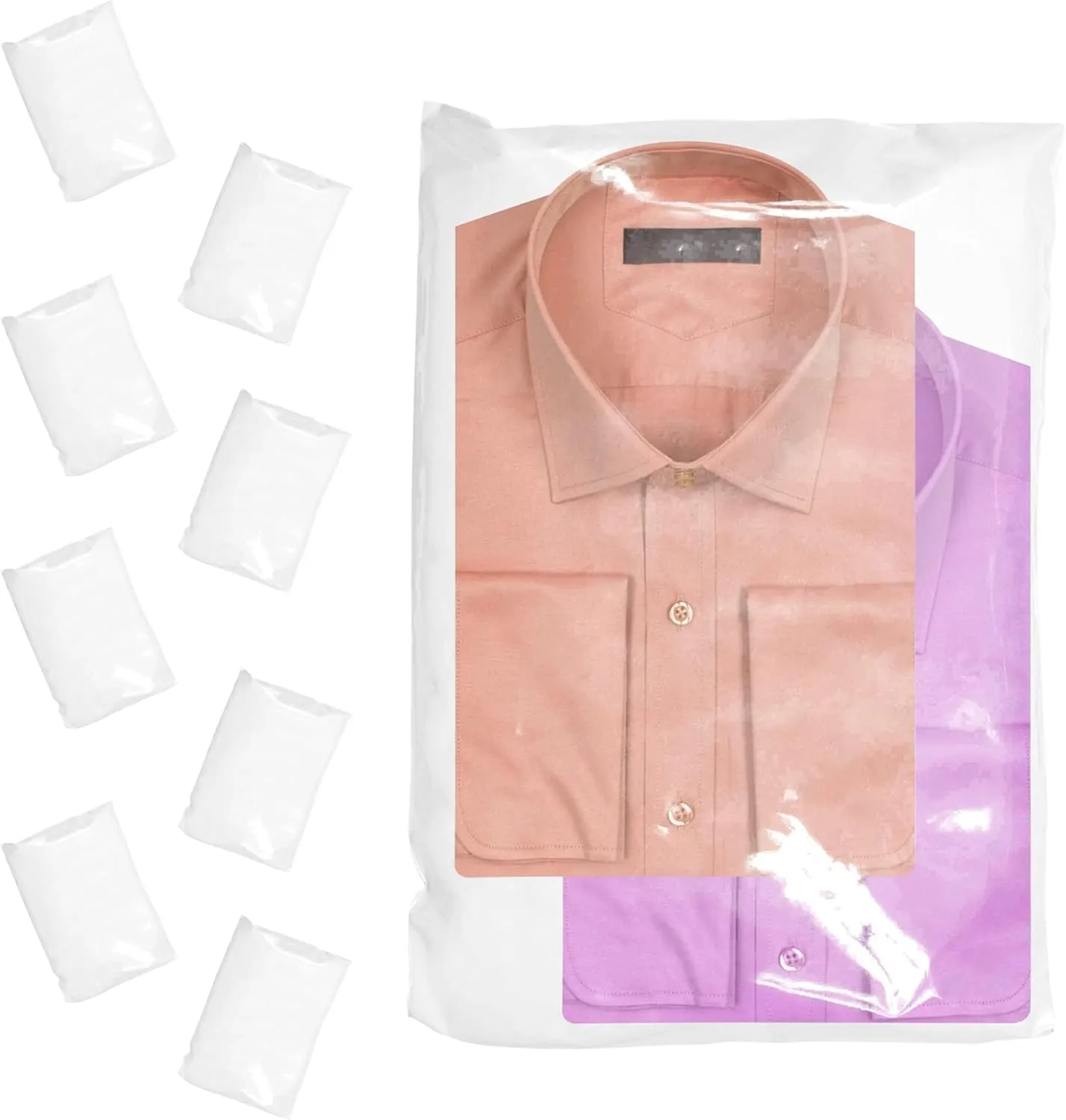 Clear Packing Bags, 12 x 18 Inches. Pack of 100 Poly Plastic Bags for Clothes or Toys. Waterproof Polyethylene Shirt Packaging, 2 Mil. Clear Poly Mailers for Clothing Packaging with Open End