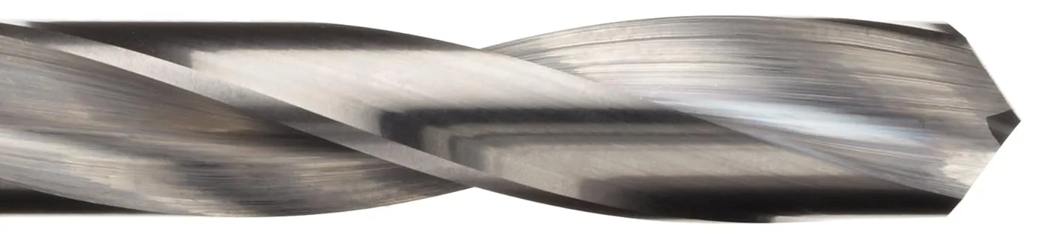 Cleveland 1727 Solid Carbide Jobbers' Length Drill Bit, Uncoated (Bright), Round Shank, 118 Degree 4 Facet Point, 3/16" (Pack of 1)
