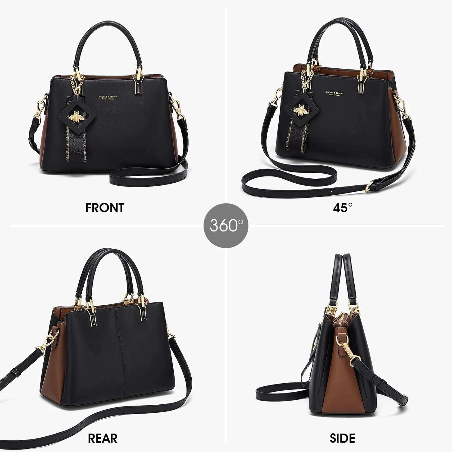 Cnoles Handbags for Women Large Capacity Tote Shoulder Bags Ladies Handle Satchel Purse
