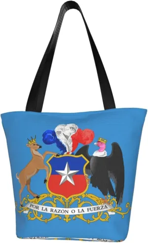 Coat Of Arms Chile Fashion Shoulder Bag Large Capacity For Man Or Woman