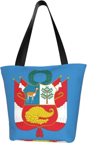 Coat Of Arms Of Peruvian Fashion Shoulder Bag Large Capacity For Man Or Woman