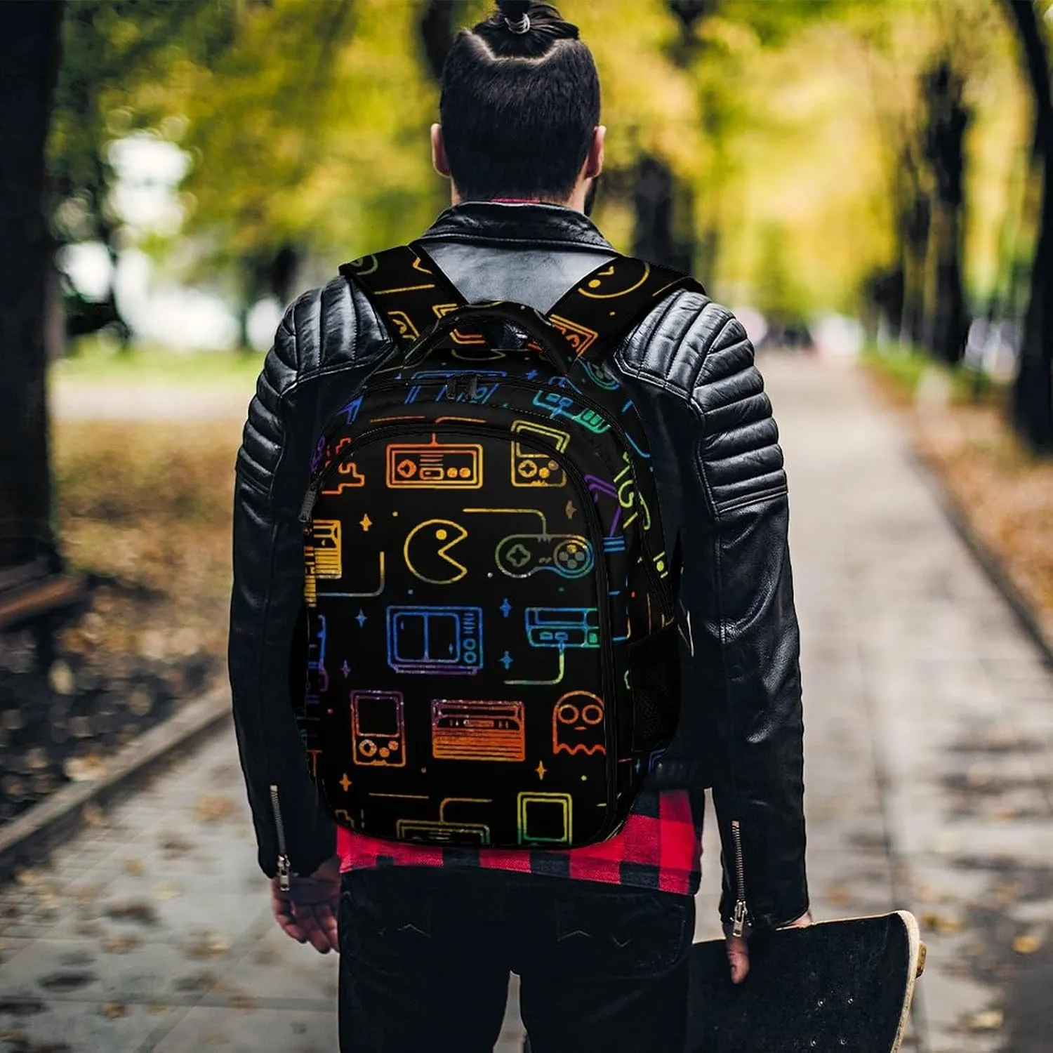 Colorful Game Video Gaming Capacity Commuter Lightweight Fashion Travel Backpack Unisex