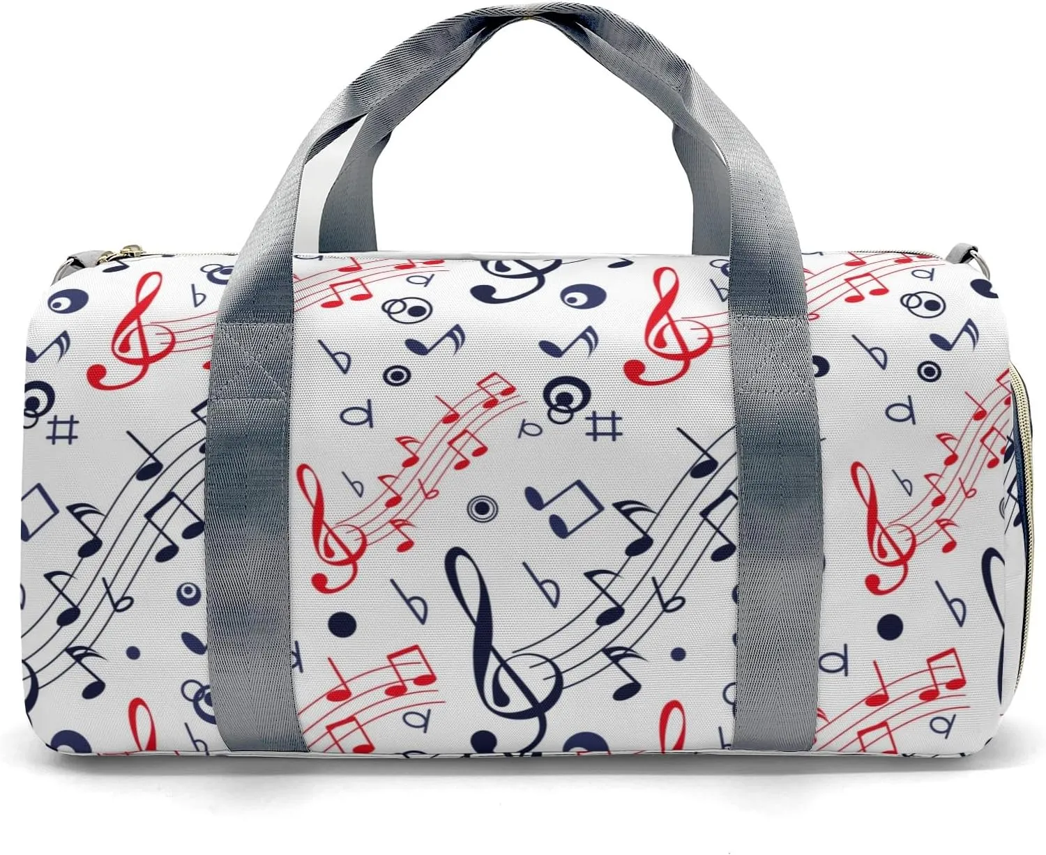 Colorful Musical Notes Personalized Duffel Bags Customized Multi-Function Travel Bag Gym Sports Bag Dance Ballet Overnight Carry On Weekend Bag