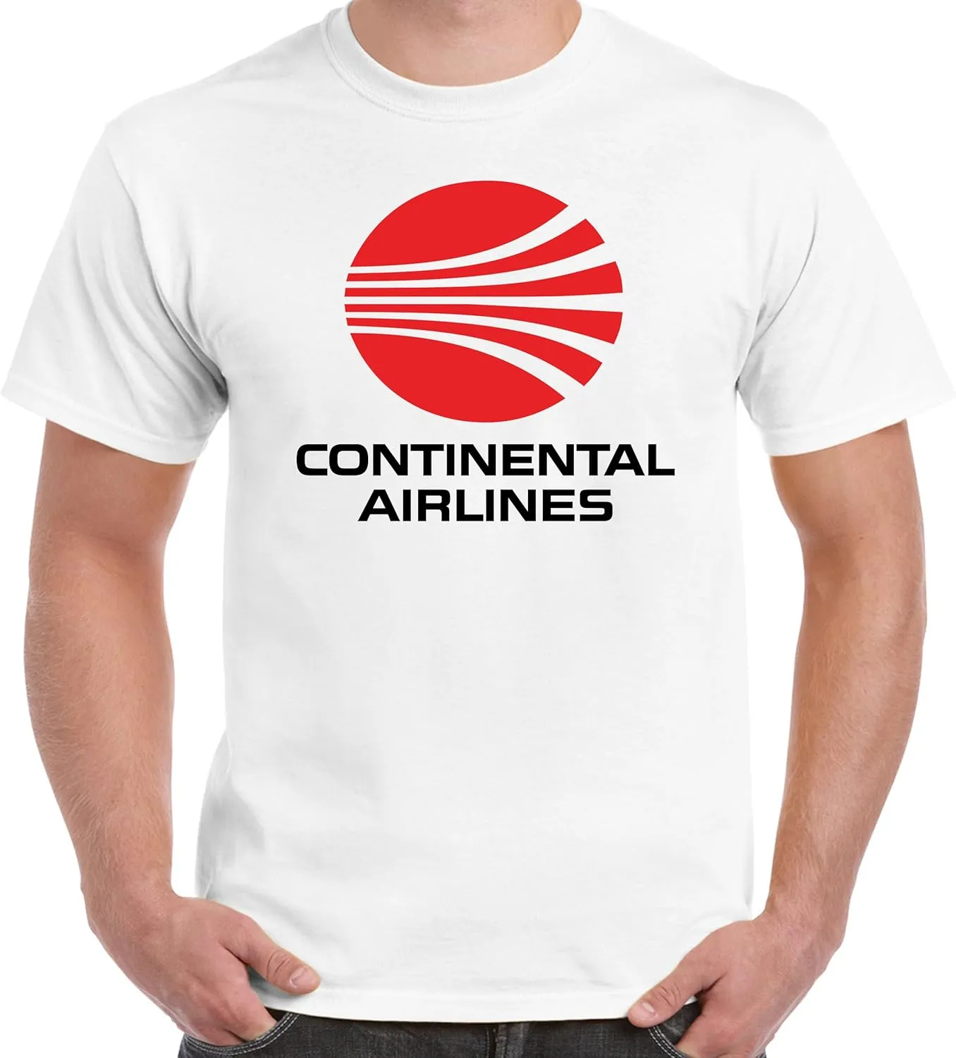 Continental Airlines Logo T-Shirt - Defunct Airline Logo - 100% Preshrunk Cotton T-Shirt