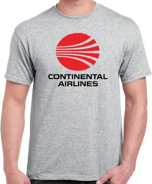 Continental Airlines Logo T-Shirt - Defunct Airline Logo - 100% Preshrunk Cotton T-Shirt