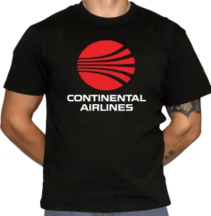 Continental Airlines Logo T-Shirt - Defunct Airline Logo - 100% Preshrunk Cotton T-Shirt
