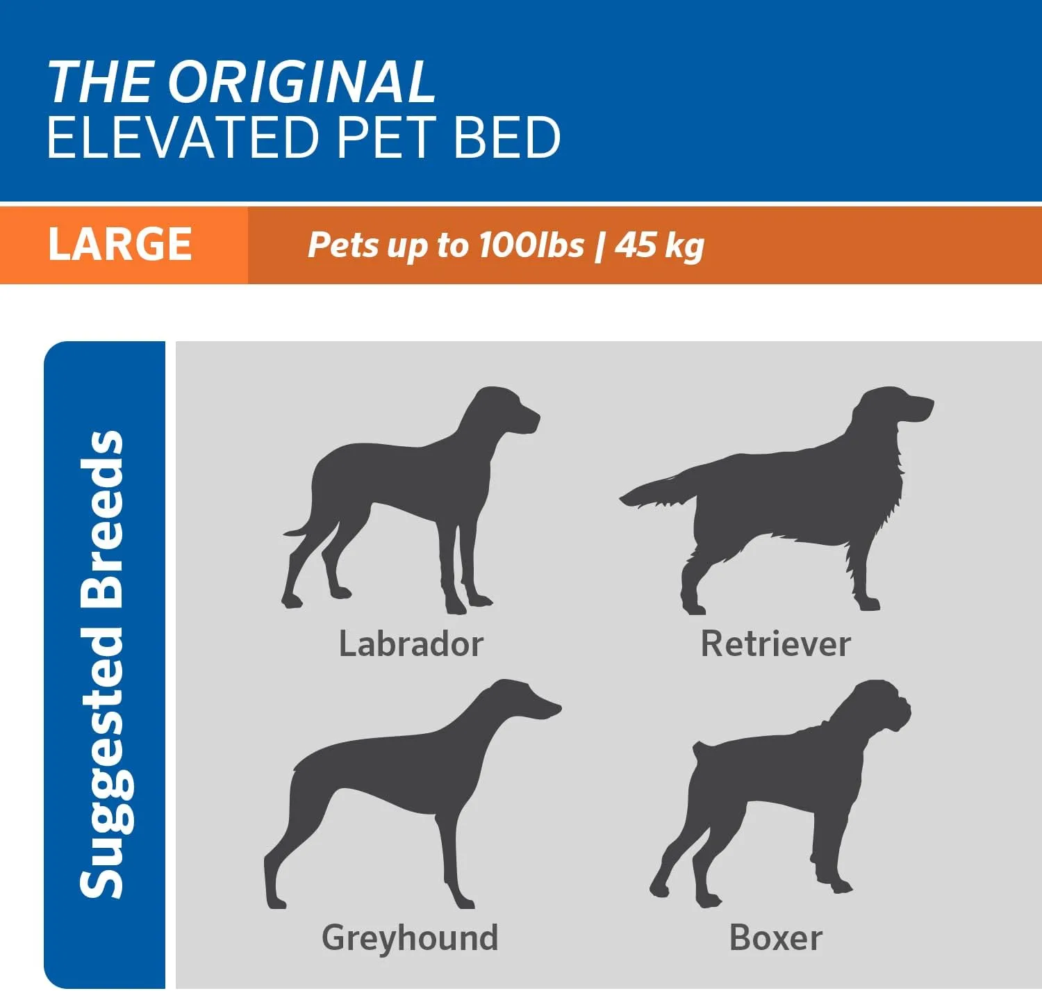 Coolaroo The Original Cooling Elevated Dog Bed, Indoor and Outdoor, Large, Nutmeg