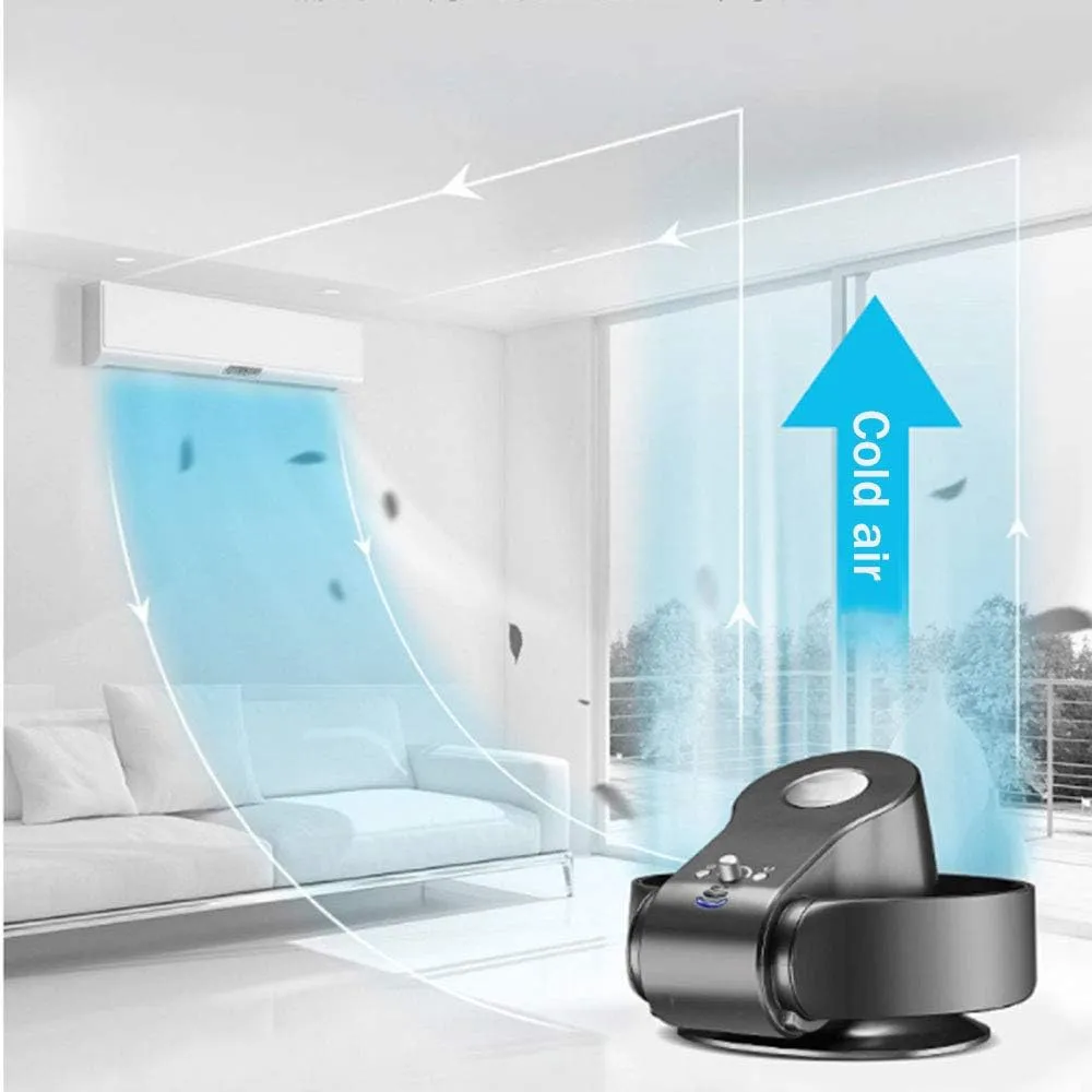 Cooling Fan with Air Multiplier technology Including remote control,More energy efficient Wall fan With sleep timer function - Innovative Oscillating Bladeless Fan, Black, Silver