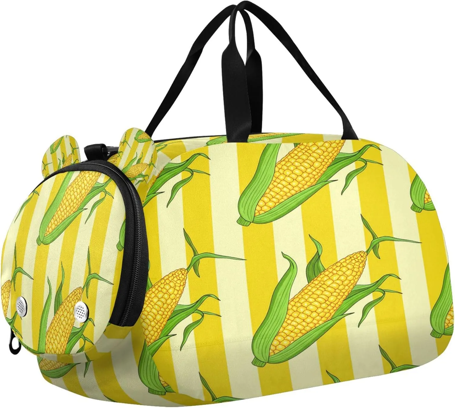 Corn Kids Overnight Sports Duffel Bags with Shoe Compartment & Wet Pocket Travel Sport Gym Bag for Girls Boys