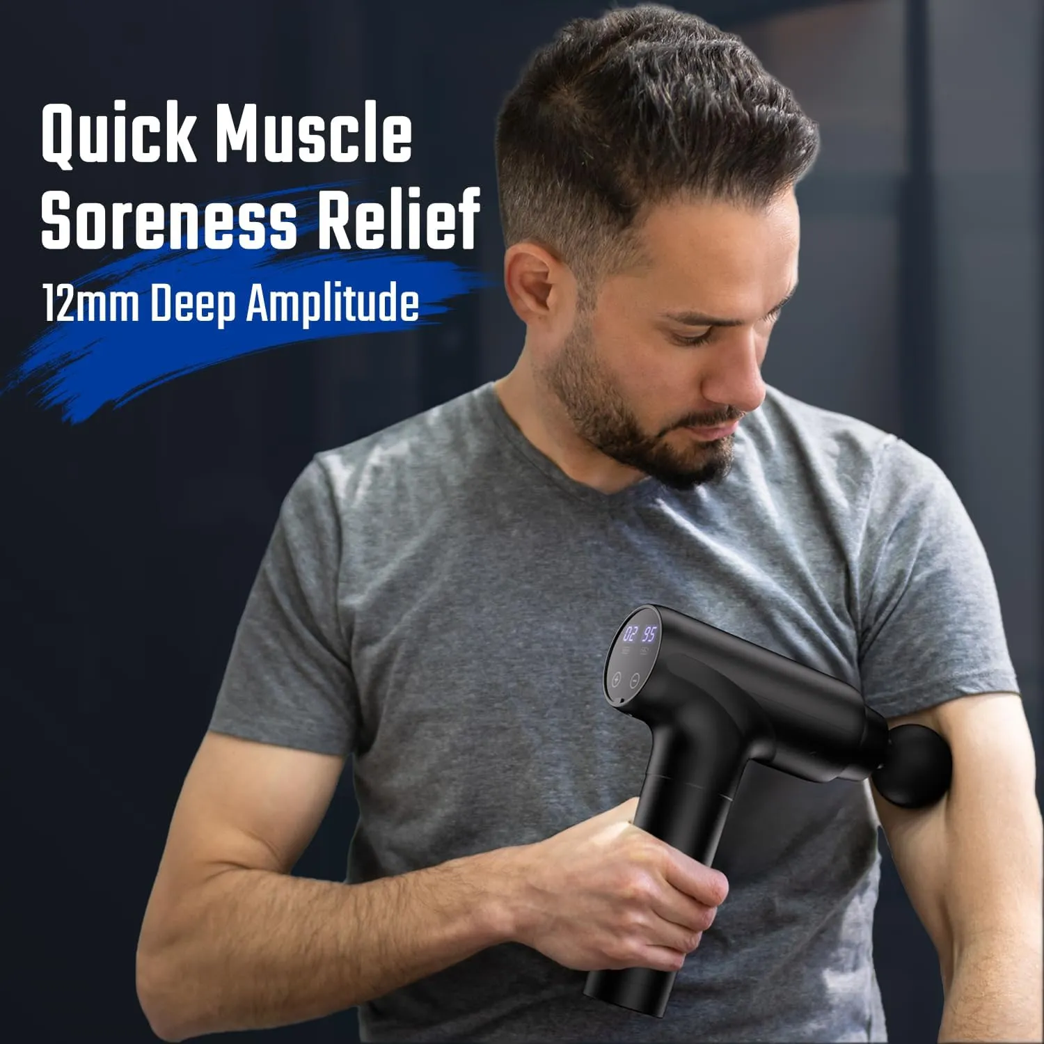 cotsoco Massage Gun, Muscle Massage Gun Deep Tissue Back Massager for Pain Relief, 20 Speeds Handheld Electric Massager Tool with Silent Brushless Motor, Suitable for Gym Office Home Travel