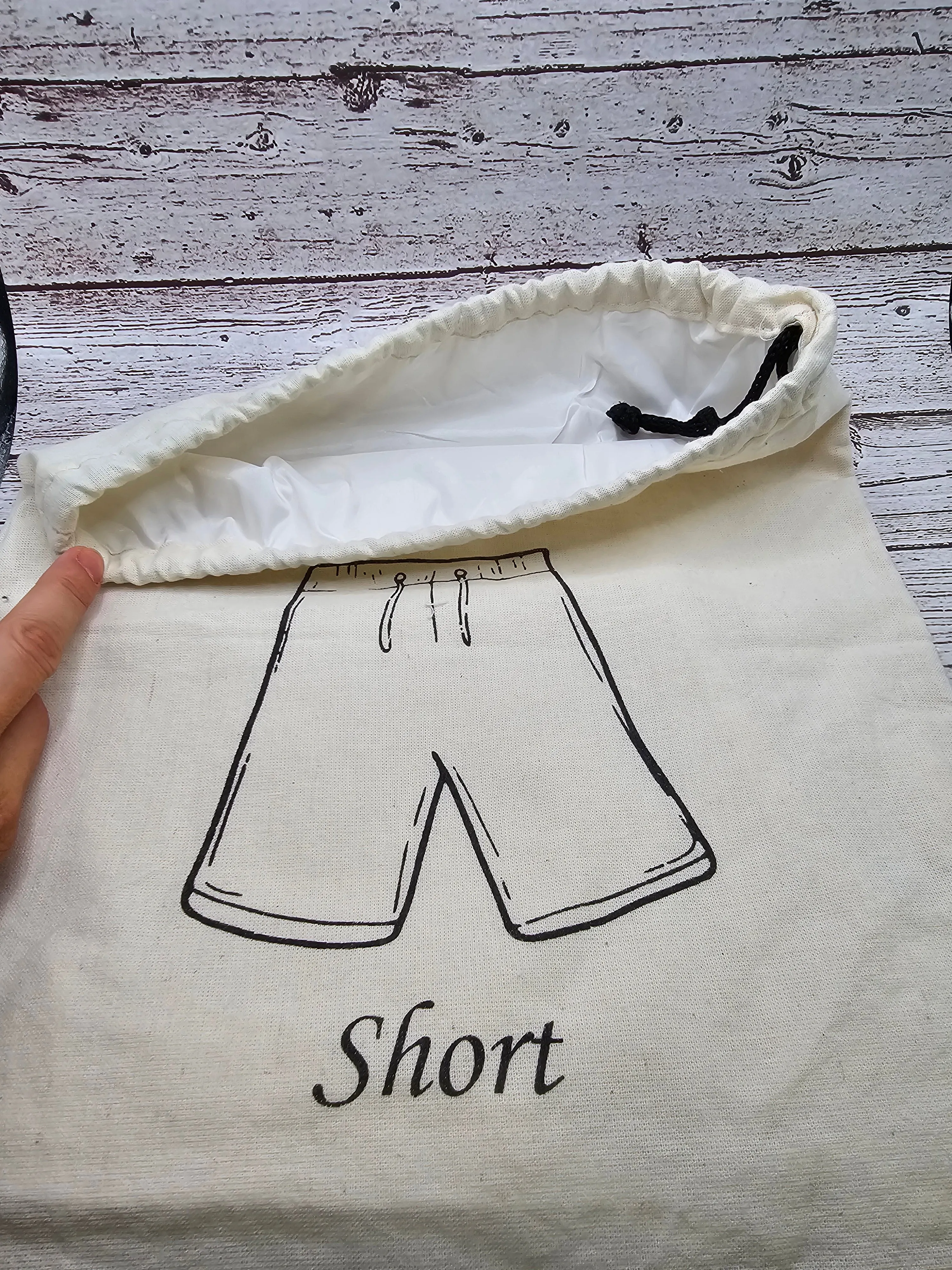 Cotton beach bag / Waterproof lined Swimwear Bag