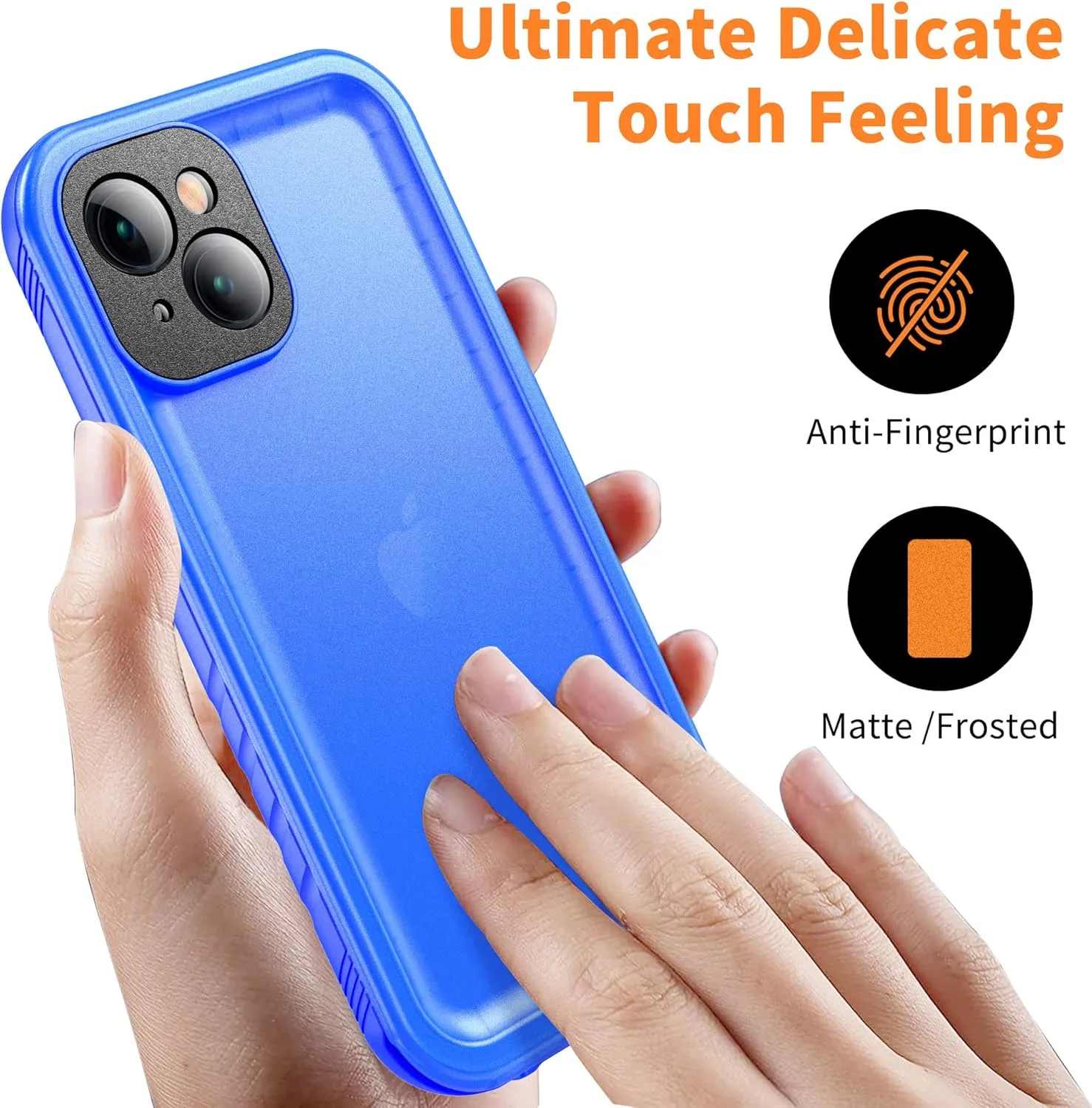 Cozycase Compatible with iPhone 14 Waterproof Case - Full Body Shockproof Dustproof Dropproof Built in Screen Protector Rugged Waterproof Case for iPhone 14 6.1 Inche Blue