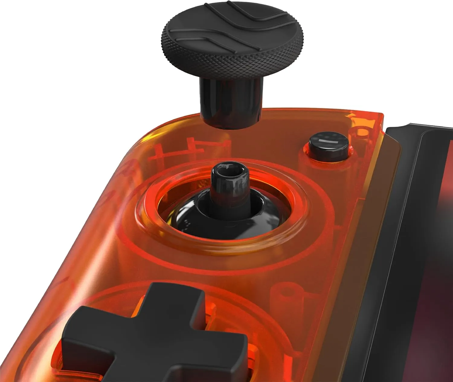 CRKD Nitro Deck Crystal Collection with Carry Case - Professional Handheld Deck with Zero Stick Drift for Nintendo Switch and Switch OLED (Orange Zest)
