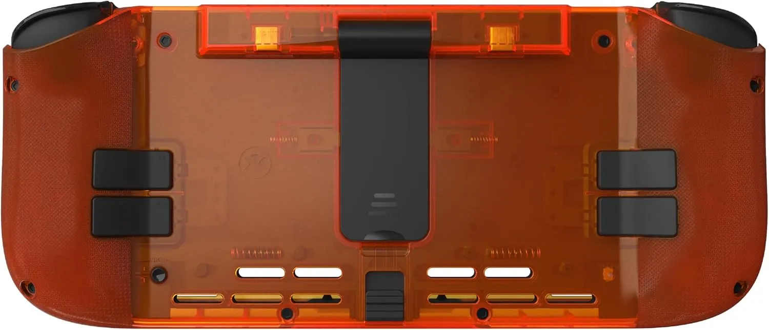 CRKD Nitro Deck Crystal Collection with Carry Case - Professional Handheld Deck with Zero Stick Drift for Nintendo Switch and Switch OLED (Orange Zest)