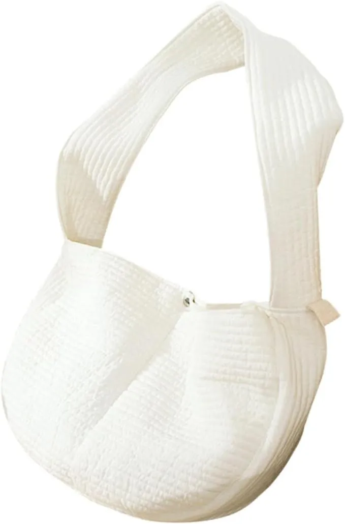 Cross Body Kitten Bag Canvas Pet Carrying Pouch for Outdoor Use Built Safety Hook Convenient Design with Pockets for Pet Supplies Comfortable for Travel