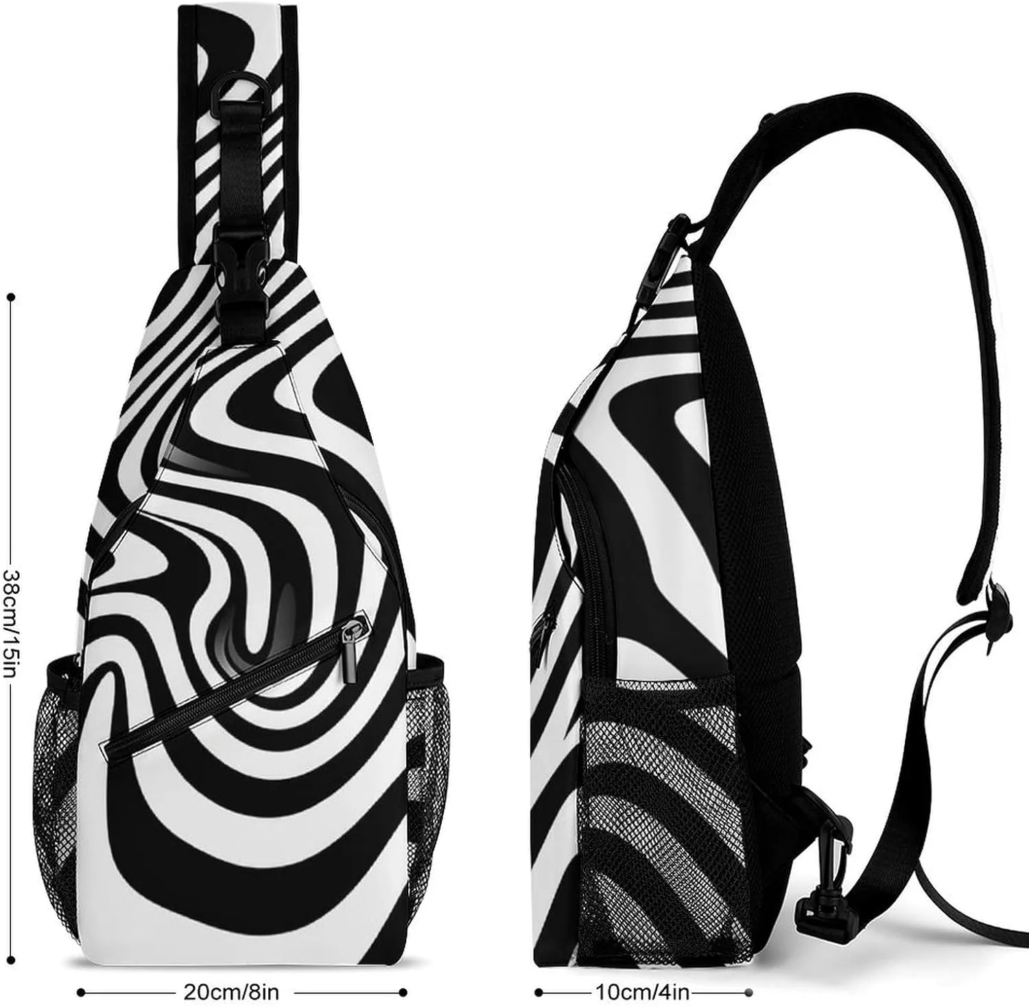 Crossbody Sling Bag Snow Mountain Penguin Backpack Sling Bag Travel Hiking Chest Bag Shoulder Bag Daypack