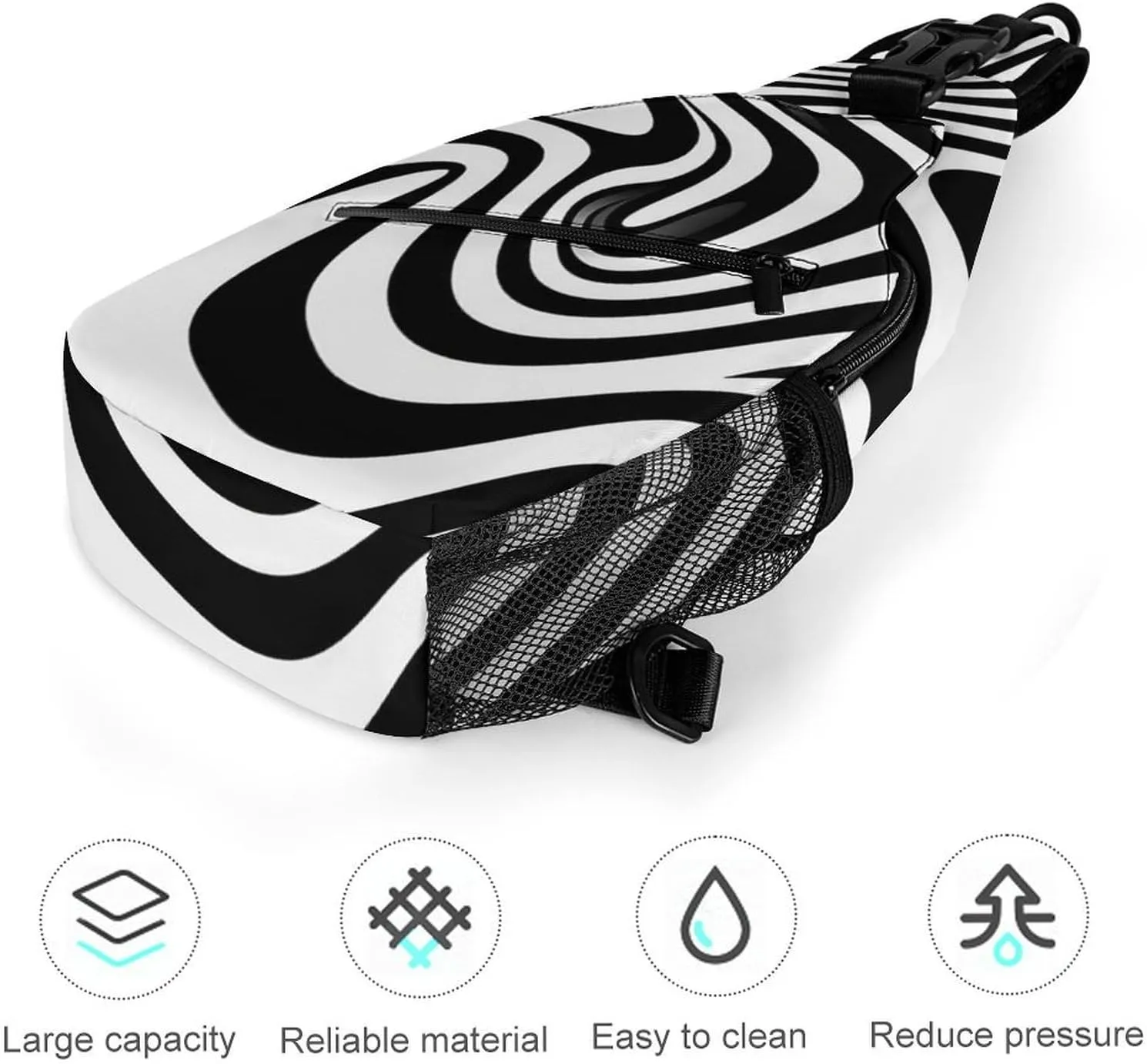 Crossbody Sling Bag Snow Mountain Penguin Backpack Sling Bag Travel Hiking Chest Bag Shoulder Bag Daypack
