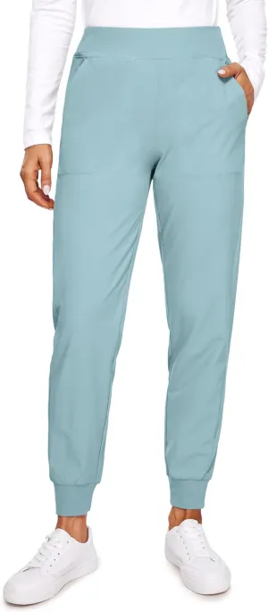 CRZ YOGA Womens Joggers Pants with Pockets Lightweight Workout Travel Casual Golf Hiking Pants for Women Quick Dry