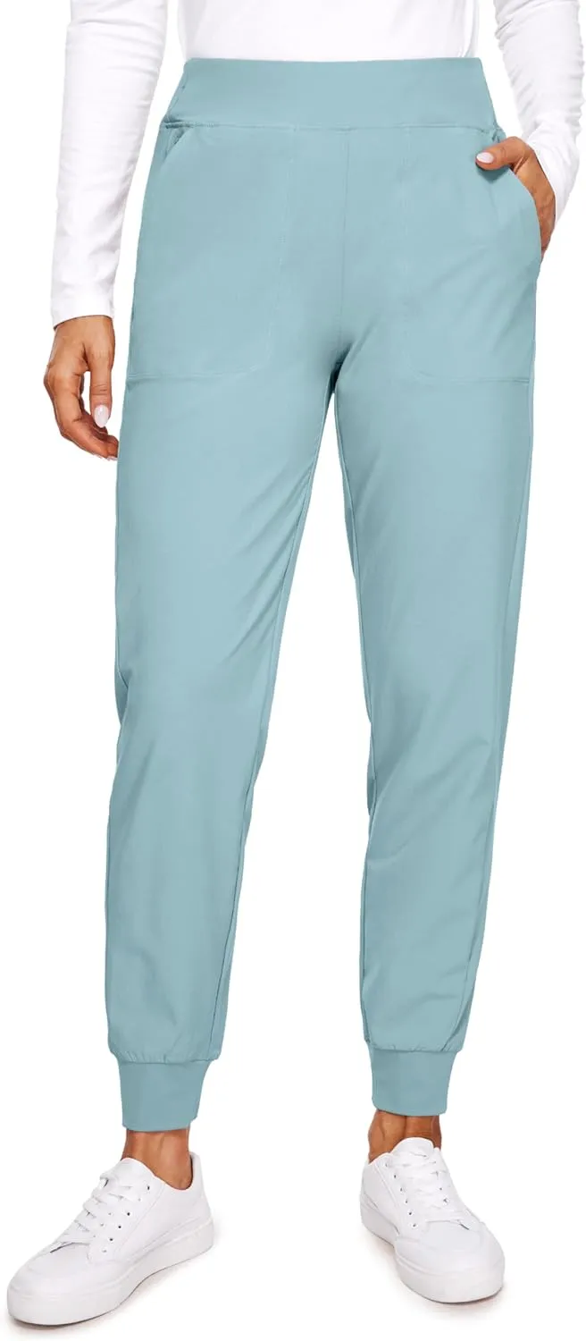CRZ YOGA Womens Joggers Pants with Pockets Lightweight Workout Travel Casual Golf Hiking Pants for Women Quick Dry
