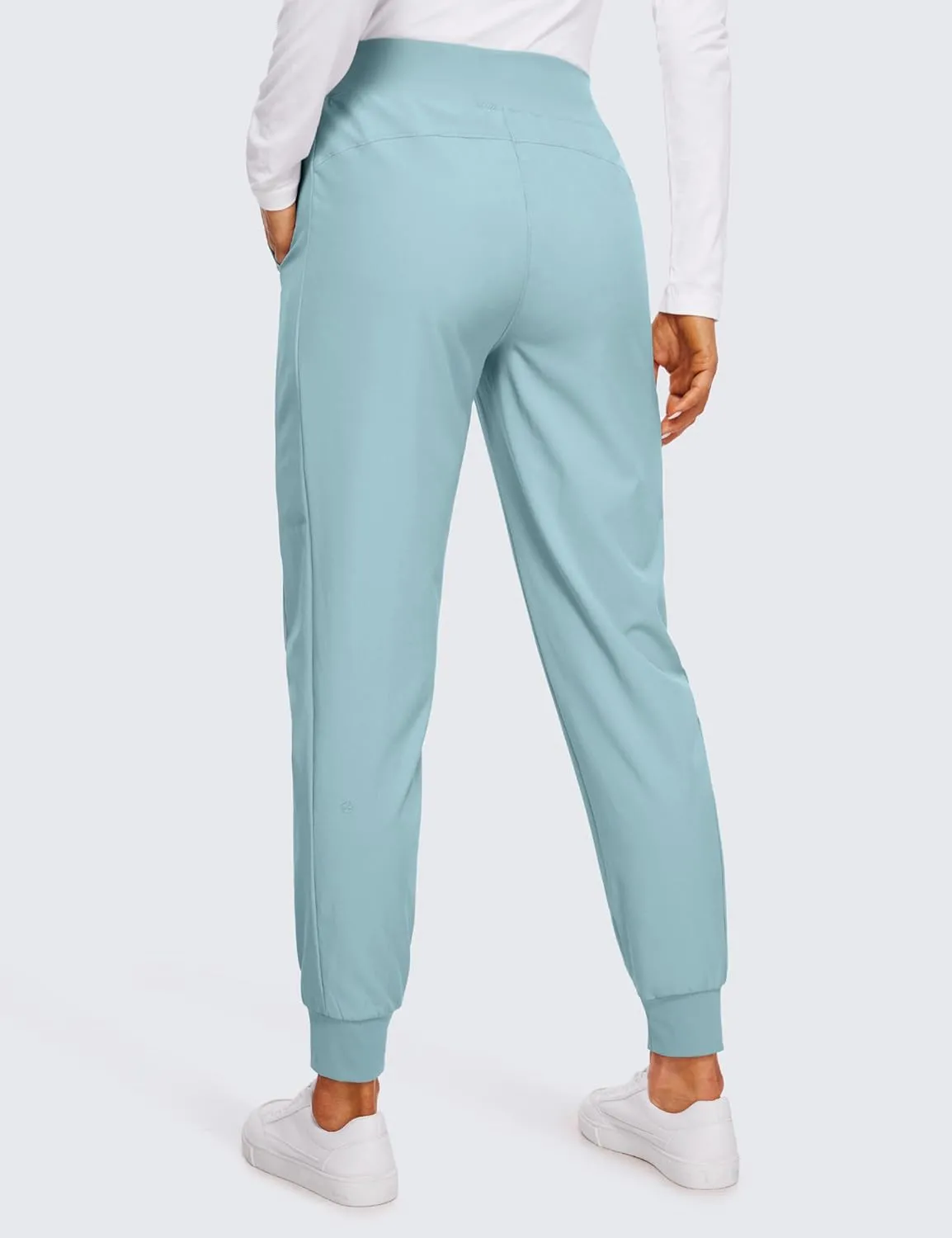 CRZ YOGA Womens Joggers Pants with Pockets Lightweight Workout Travel Casual Golf Hiking Pants for Women Quick Dry
