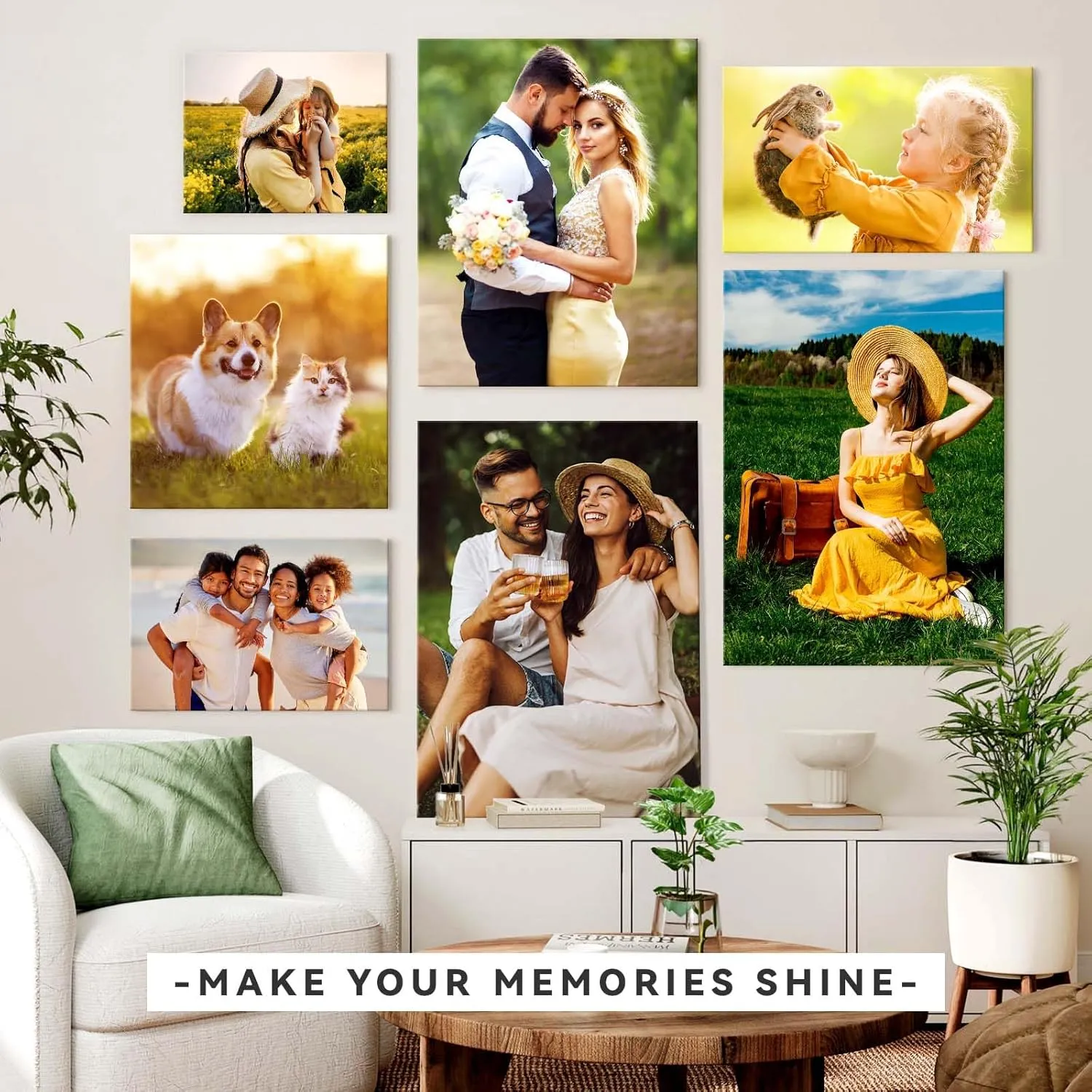 Custom Canvas Prints with Your Photos, Personalized Photo to Canvas Print, Personalized Picture to Canvas Wall Art Personalized Ideal for Christmas Gift Home Decor Gifts Keepsakes, 12x18 Inch
