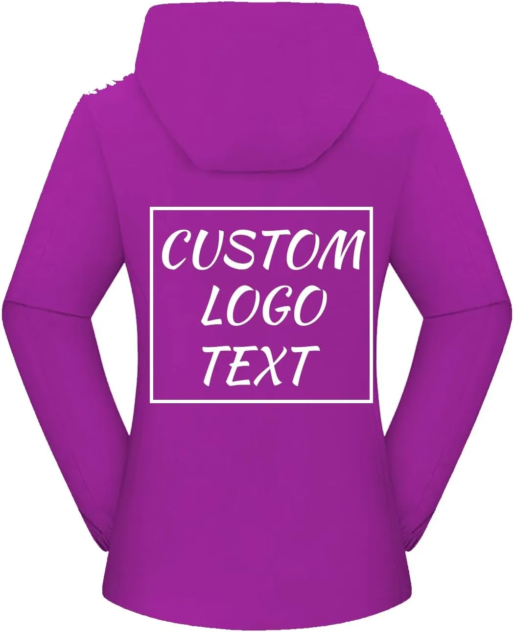 Custom Logo Women's Waterproof Rain Jacket Lightweight Hooded Raincoat for Hiking Travel Outdoor