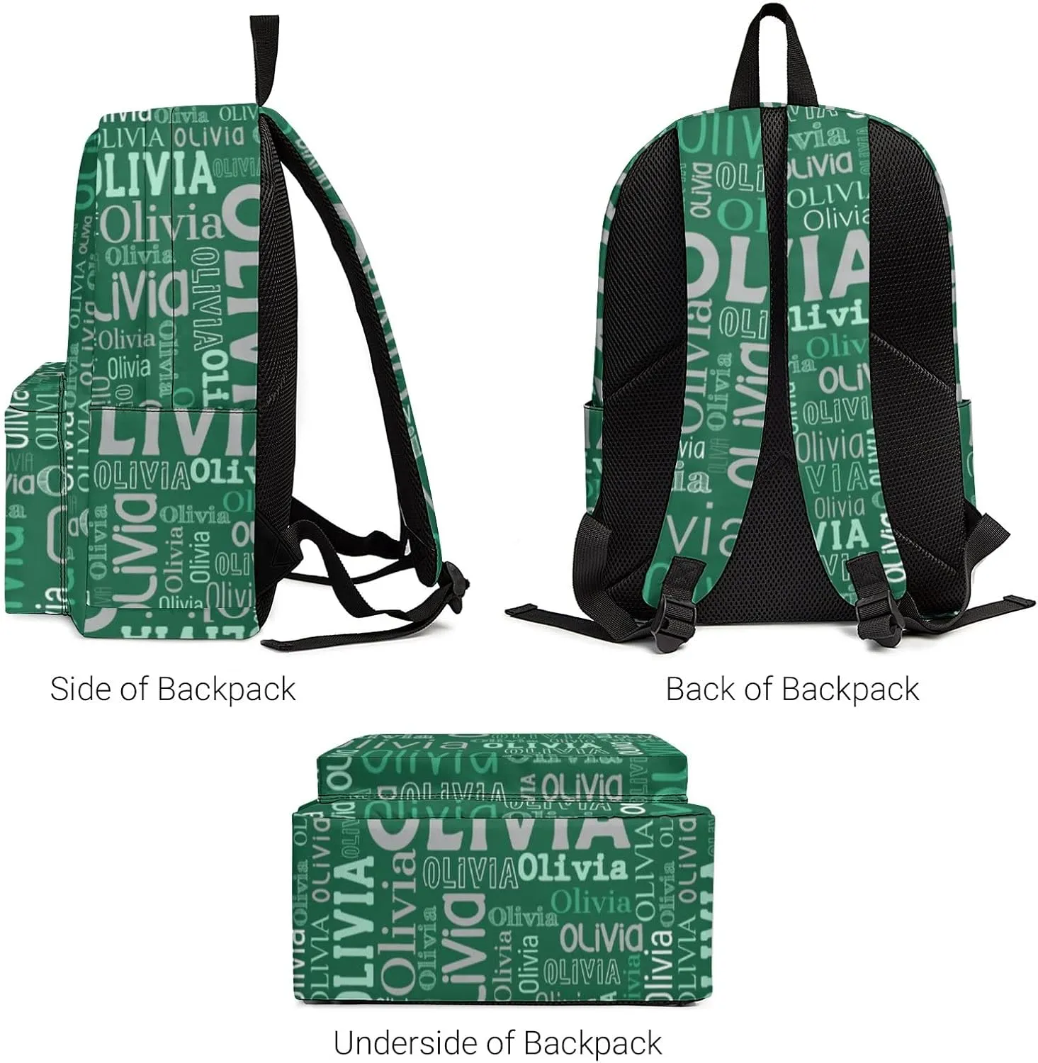 Custom Name Backpack, Personalized Schoolbag with Name for Boys Girls Kids, Customized Casual Backpack with Name for School Travel Picnic Camping Hiking