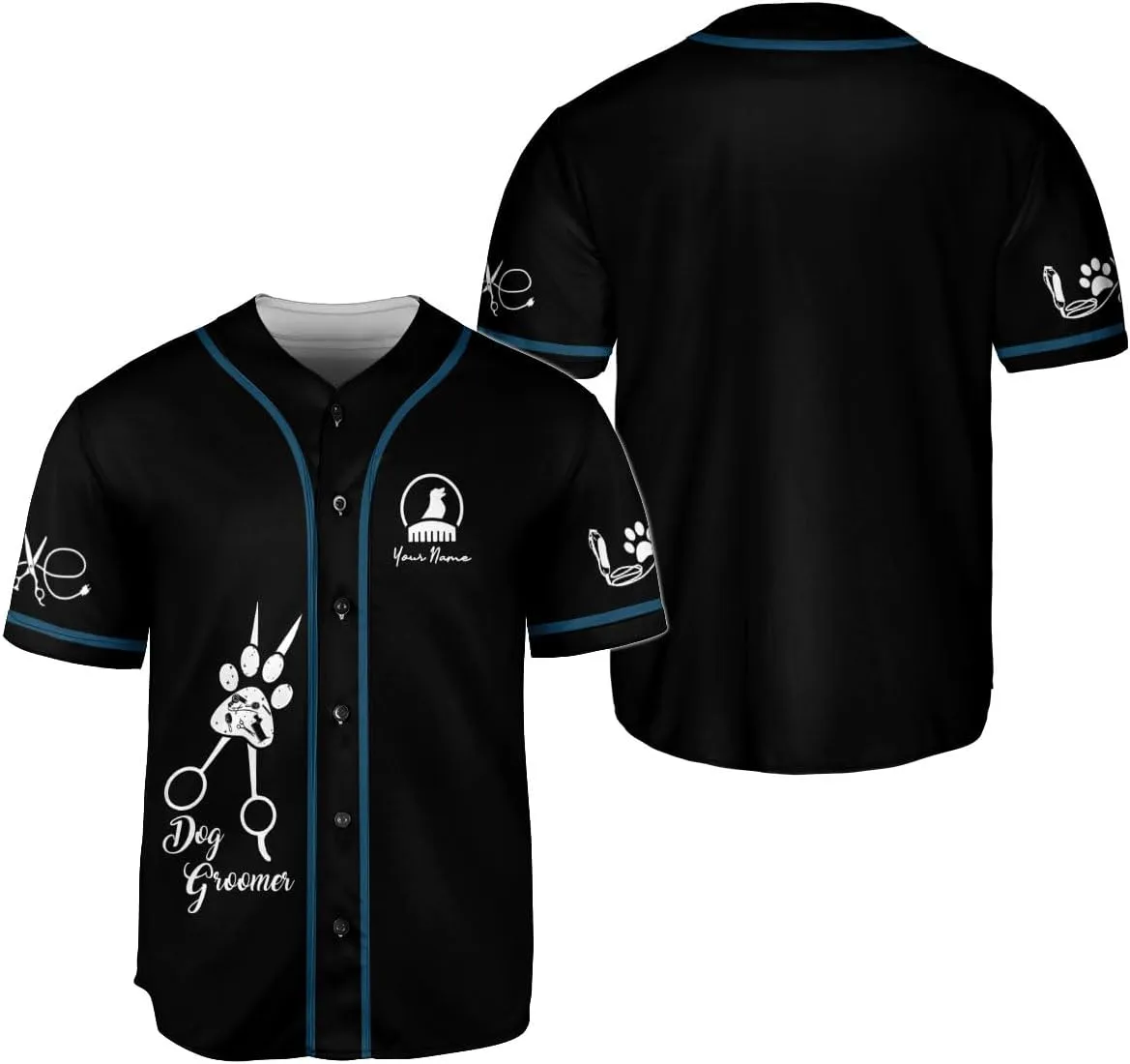 Custom Pet Grooming 3D Jersey for Men Women Lightweight Hair Repellent Shirt Personalized Dog Cat Groomer Shirts for Pet Shop BJ341
