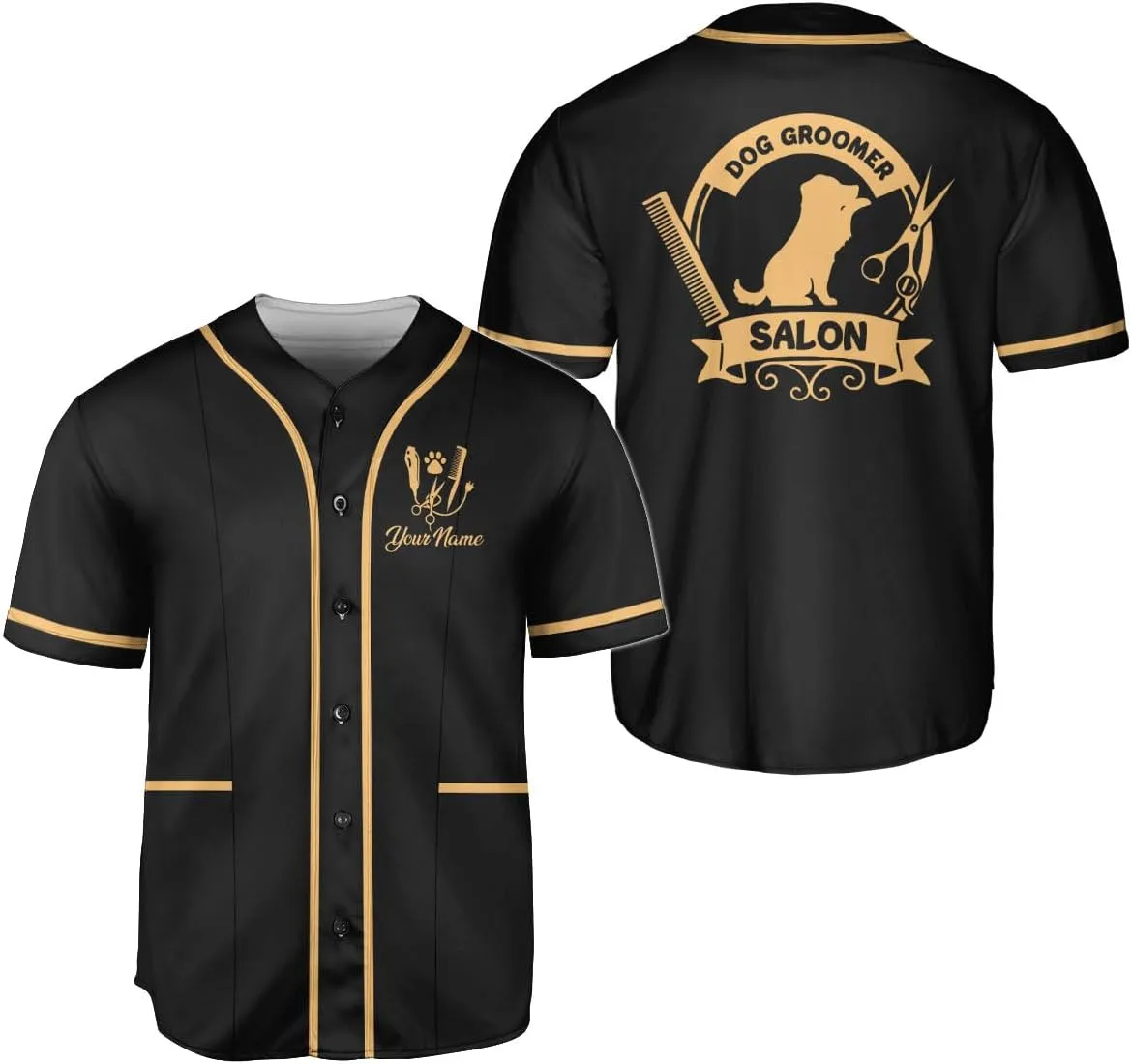 Custom Pet Grooming 3D Jersey for Men Women Lightweight Hair Repellent Shirt Personalized Dog Cat Groomer Shirts for Pet Shop BJ345