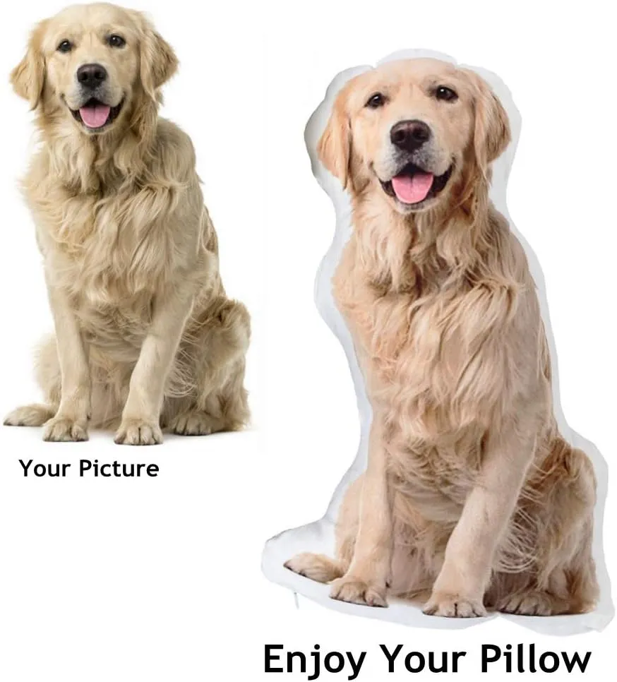 Custom Pet Pillow Custom Pet Photo Pillow Personalized Pillow Pet Portrait Pet Pillows Pet Memorial Dog Pillow’ (20", Colorful)