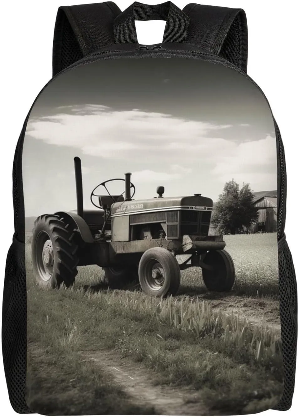 Cute Backpack Waterproof Lightweight Casual Daypack Tractor Agriculture Tranquil Travel Laptop Bag For Women Men