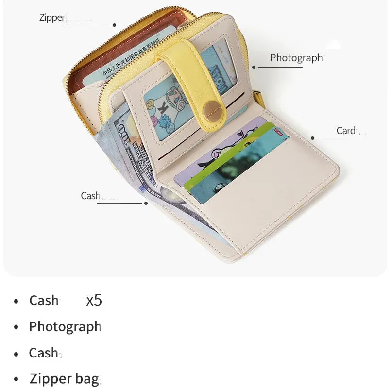 Cute Cat Zipper Wallet for Girls