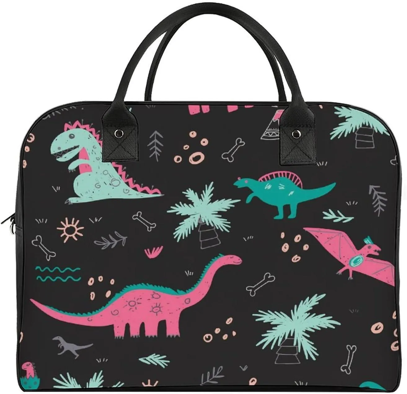 Cute Cats Head Fashionable Large Capacity Travel Handbag Unisex