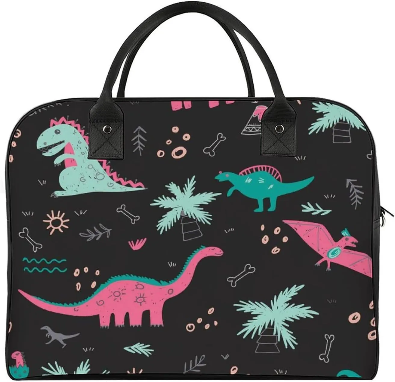 Cute Cats Head Fashionable Large Capacity Travel Handbag Unisex