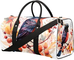 Cute Colorful Birds Travel Duffel Bag for Women Men Waterproof Foldable Overnight Weekender Bag Large Capacity Sports Gym Bag