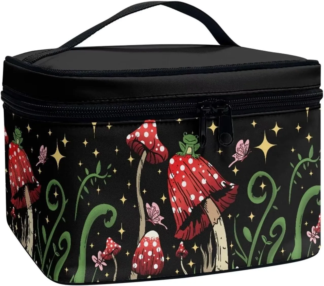 Cute Mushroom Cosmetic Bag Travel Makeup Bag for Teen Girls Cute Cosmetic Organizer Multifunction Toiletries Storage Pouch Fashion Travel Accessories