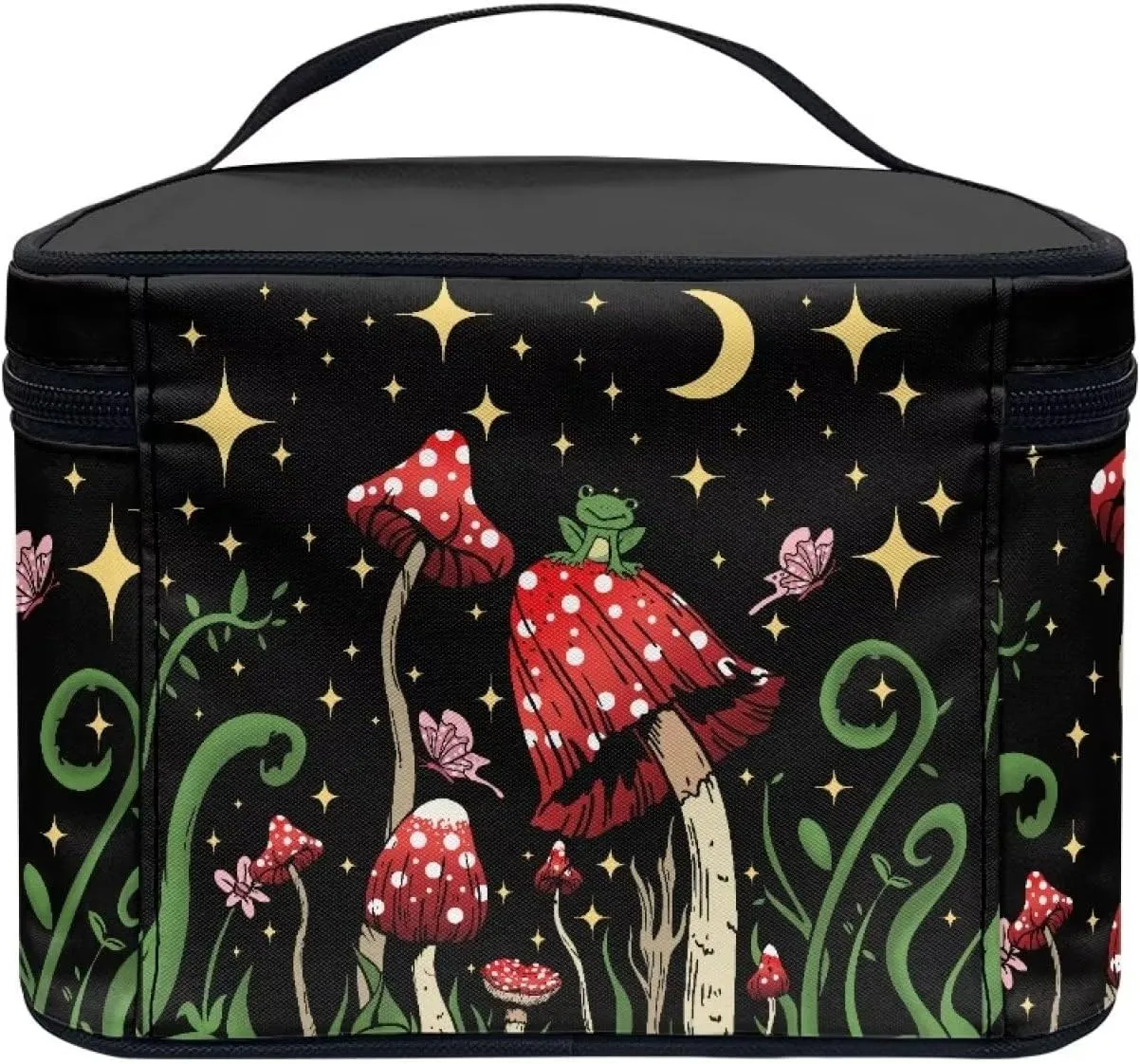 Cute Mushroom Cosmetic Bag Travel Makeup Bag for Teen Girls Cute Cosmetic Organizer Multifunction Toiletries Storage Pouch Fashion Travel Accessories