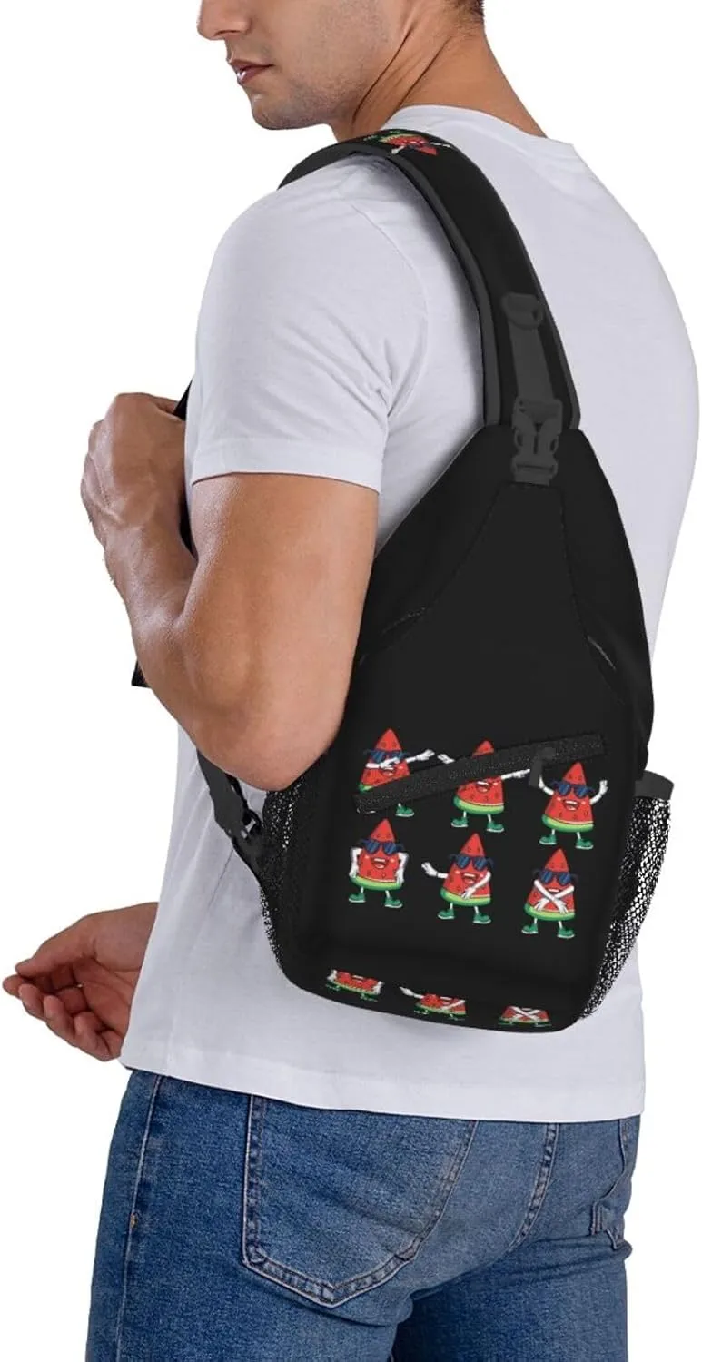 Cute Unicorns Crossbody Bag Adjustable Sling Bag Casual Chest Bags Travel Shoulder Backpack