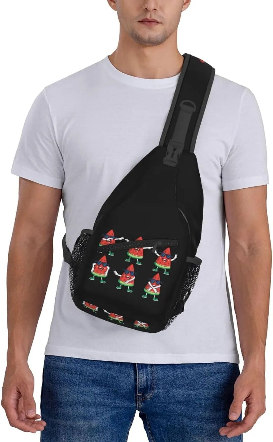 Cute Unicorns Crossbody Bag Adjustable Sling Bag Casual Chest Bags Travel Shoulder Backpack