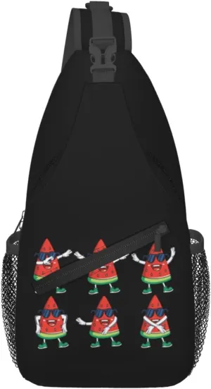 Cute Unicorns Crossbody Bag Adjustable Sling Bag Casual Chest Bags Travel Shoulder Backpack
