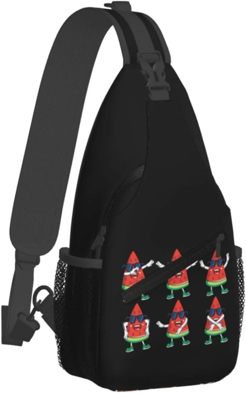 Cute Unicorns Crossbody Bag Adjustable Sling Bag Casual Chest Bags Travel Shoulder Backpack