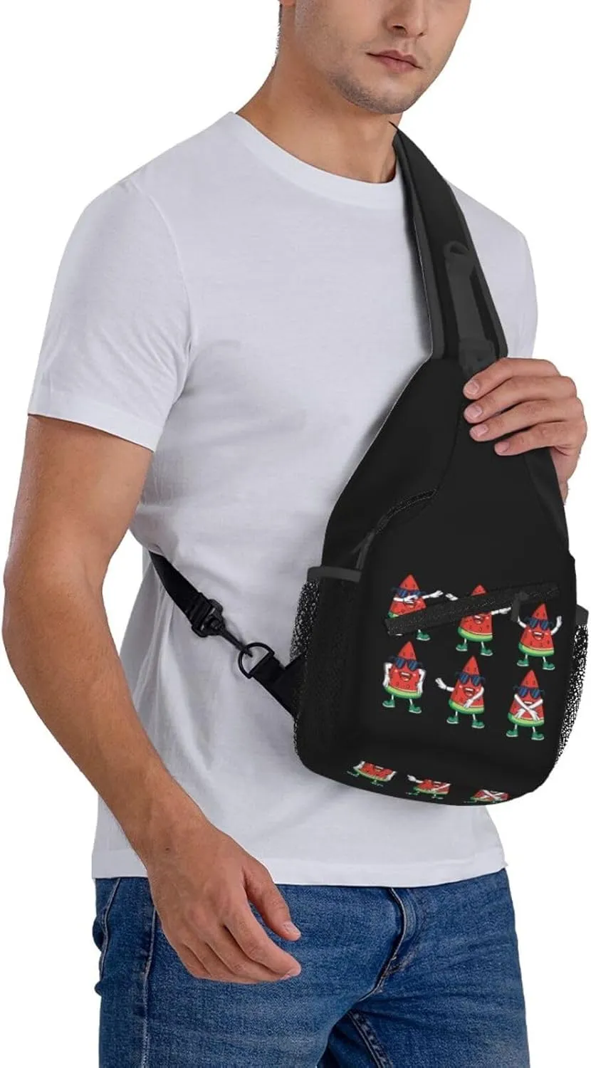 Cute Unicorns Crossbody Bag Adjustable Sling Bag Casual Chest Bags Travel Shoulder Backpack