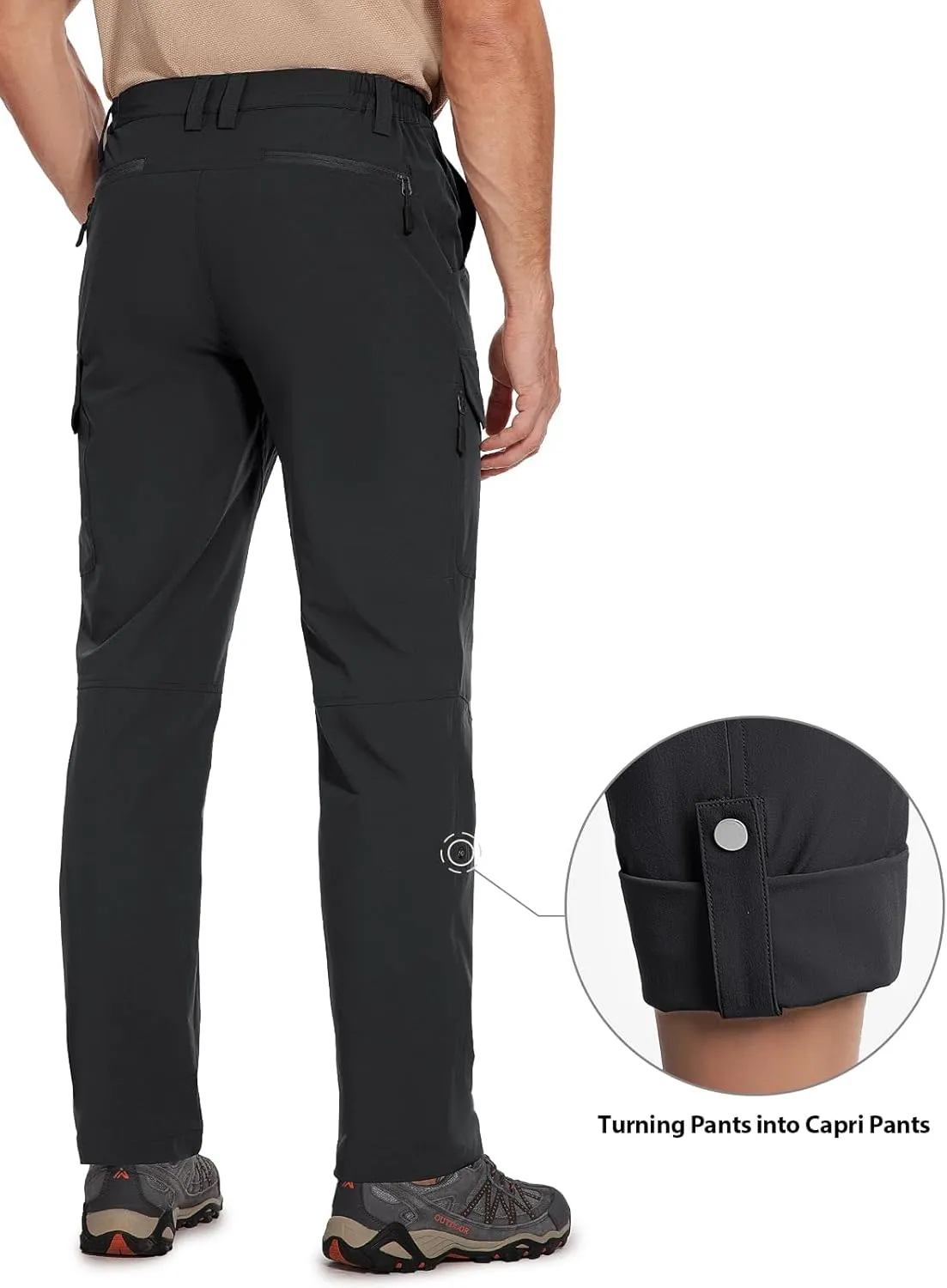 Cycorld Men's-Hiking-Pants-Lightweight-Water-Resistant-Quick-Dry Stretch for Travel Camping Fishing Outdoor