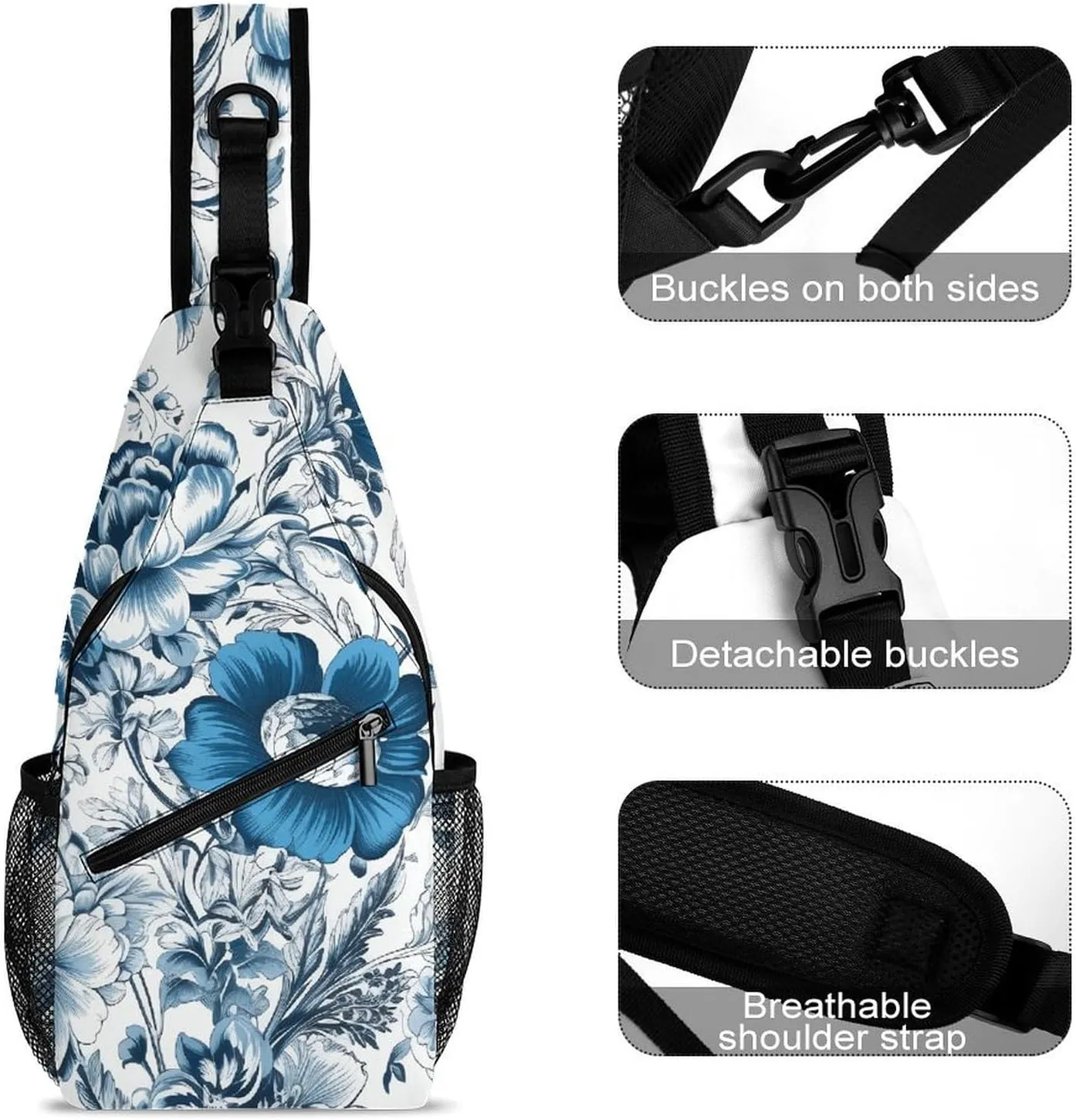 Dark And Light Colors Crossbody Bag, Sling Bag, Sling Backpack, Belt Bags for Travel Outdoors Hiking