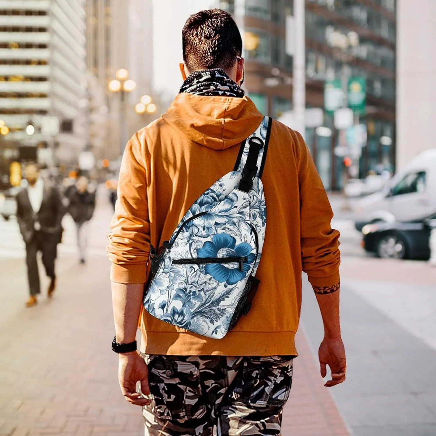 Dark And Light Colors Crossbody Bag, Sling Bag, Sling Backpack, Belt Bags for Travel Outdoors Hiking