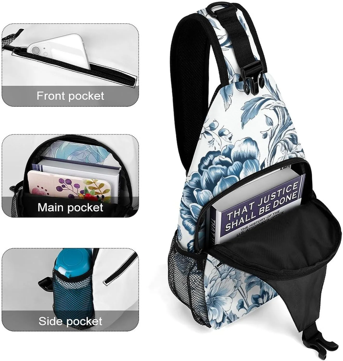 Dark And Light Colors Crossbody Bag, Sling Bag, Sling Backpack, Belt Bags for Travel Outdoors Hiking