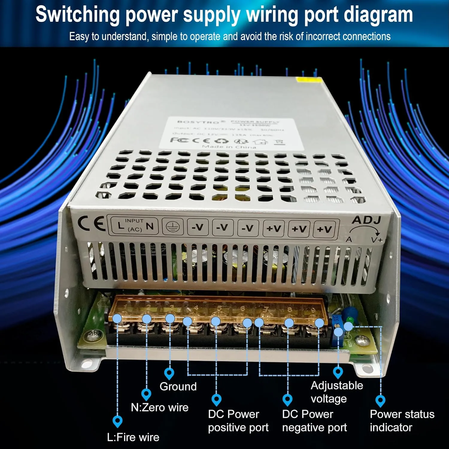 DC 12V 83.3A 1000W Switching Power Supply SMPS AC 110V / 220V-DC 12V Transformer Adapter, for Advertising Signs, CCTV Camera Security System,Computer Project of Industrial Power Supplies