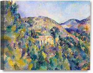 DECORARTS View of the Domaine Saint Joseph by Paul Cezanne Classic Art Reproduction. Giclee Canvas Prints Wall Art for Home Decor 30x24x1.5