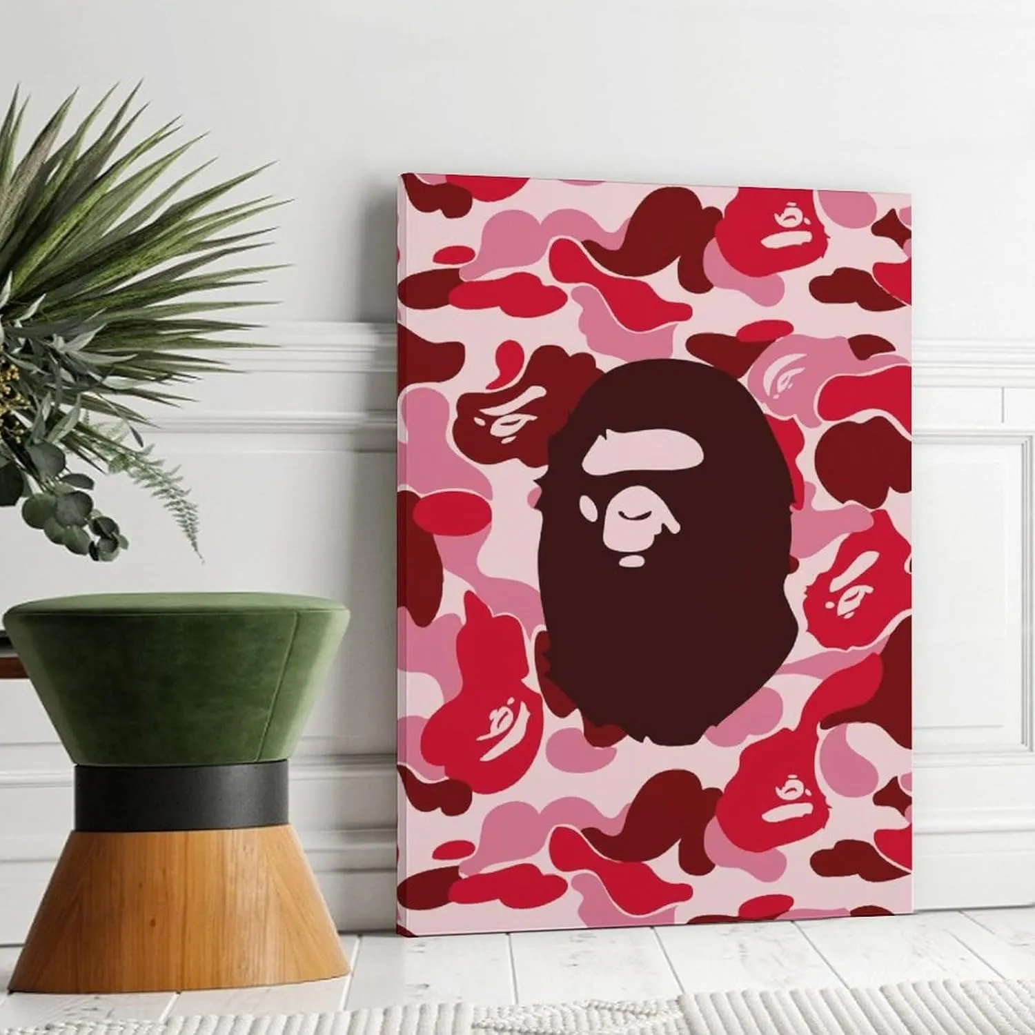DecoVista Bape Camo Monkey Hypebeast Room Aesthetic Posters, Canvas Prints, Wall Art for Bedroom, Office, And Gift Decoration 12x18inchs(30x45cm)